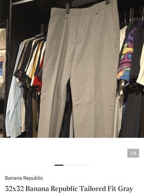 32x32 Banana Republic Light Gray Tailored Dress Pants